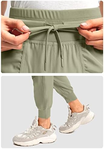 Santinенски женски лесни џогери со високи половини кои трчаат пешачење панталони тренингот атлетски џогер за жени патенти џебови