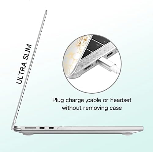 Conbovo компатибилен со MacBook Air 13,6 инчи М2 случај 2022 Модел A2681, Пластична тврда школка кутија и тастатура за заштитник