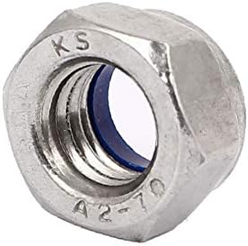 X-Gree M8 X 1,25mm 304 не'рѓосувачки челик најлон најлон вметнете хексадецимален орев за заклучување 10 парчиња