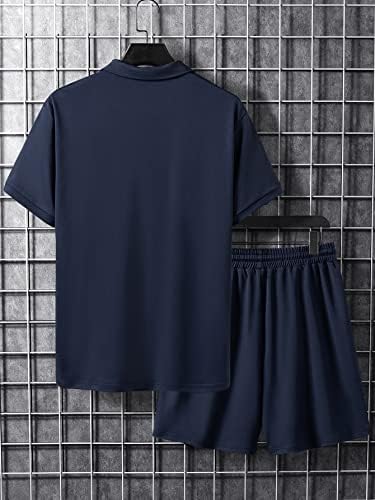 Fioxa Облека со две парчиња за мажи Круна и буква графичка четвртина поштенска кошула и шорцеви