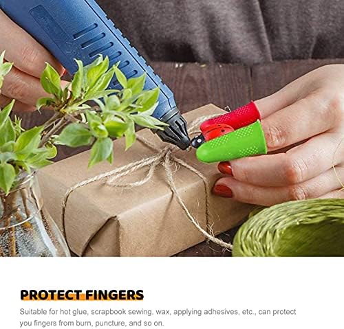 Исценети топли лепак стапчиња за заштита на ноктите 30 парчиња силиконски прсти за прсти на прсти со прсти на прсти со силиконски
