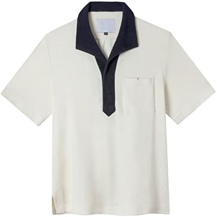 Мајки-ГJ маица лабава маица со лежерна лапава маица удобно мек џеб кратки ракави памучни маички со маички