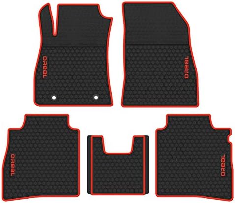 Заменска душеци за подот на автомобили за биос за Сентра 2012-2019 предно и задно седиште со тешки гумени лагер црно црвено возило