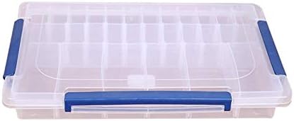 HTQZW Транспарентна Пластична Отстранлива Кутија За Складирање 28 Решетки-Алатки/Делови/Мушка/Додатоци За Организатор На Накит