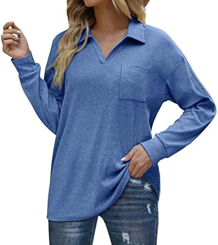 Блузи за жени бизнис случајна есен мода 2022 врвови со долги ракави кошули жени маички кошули