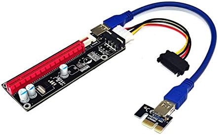 0IM USB3 0 PCI-E 1x до 16x Extender Riser Adapter Adapter SATA-4PIN Power Power
