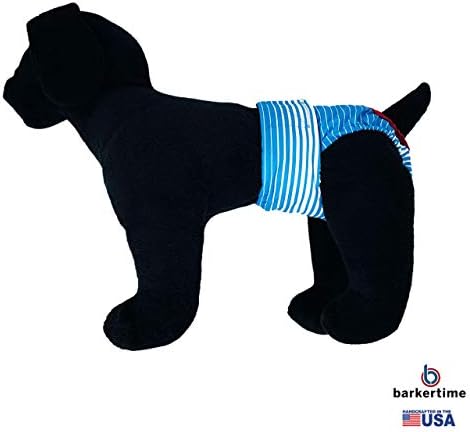 Barkertime Сини Ленти Премиум Водоотпорен Премиум Куче Пелена, XL, Без Опашка Дупка-Направени ВО САД