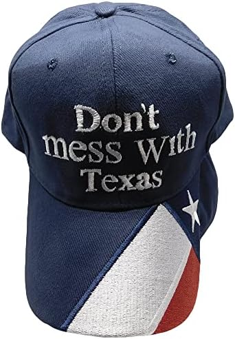 Не се плеткајте со Тексас со знамето на Тексас на Бил Морнај Сина памук прилагодлива ставена капаче за капа