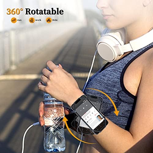 Вклучување на држачот на телефонот, 360 ° ротација на зглобот Телефонски ампербанд, универзален работи за трчање со држач за џогирање, за