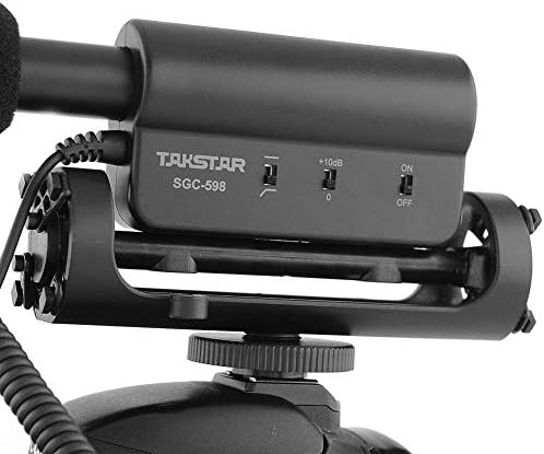 Takstar SGC-598 Интервју за фотографирање со пиштол микрофон за Nikon Canon DSLR камера Помошен
