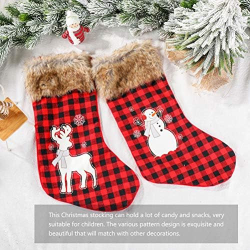 Абоофан 1 парчиња Божиќно декорација за декорација на чорап, украс за забава, креативно порибување забава
