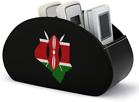 Мапа на знаме на Кенија Пу кожа ТВ далечински управувач за канцеларија за складирање на канцеларија Организатор на десктоп со 5 оддели