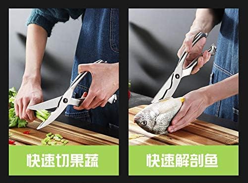 Ножиците во кујната за да се намалат повеќенаменски челик повеќе намени за домаќинства исечени коски од пилешки коски