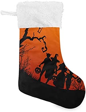 Алаза Божиќни чорапи за Ноќта на вештерките Класик Персонализирани големи декорации за порибување за семејни сезонски празници Декор 1