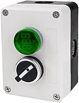 DJDLFA нови 2 дупки Започнете со запечатување на водоотпорно копче за водоотпорно копче 220V со индикаторска светлина Електрична индустрија