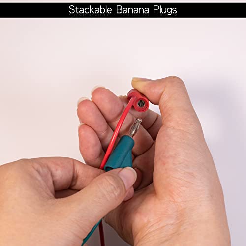 Клипови за куки за тест Boceuc 4мм стабилен приклучок за банана на жицата за кабел за мини -кабел за мултиметарно електрично тестирање