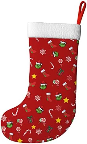 Божиќни чорапи, 17,7 инчи големи чорапи за бонбони чорапи Божиќни украси украси за каверцефамилија празник Божиќни забави украси Деца момчиња