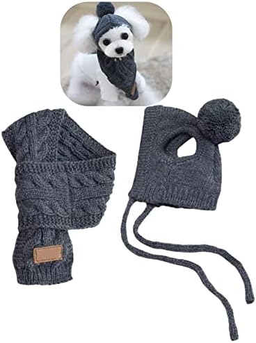 Патно капаче за миленичиња, плетени кучиња, миленичиња уши, топло куче уво, топло симпатично плетено кучиња за кучиња зимски уво вратот