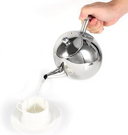 Не'рѓосувачки челик чајник, лабава чај ливчиња сад за кафе со отстранлив филтер за инфузер за канцеларија за ресторани за дома кујна