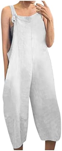 Реприо Women'sенски широки ленти Гроздобер случајно печатено комбинирање мода женски џемпери со џебови класични двојни комбинезони