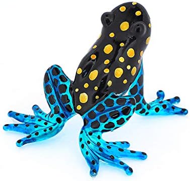 Зоокрафт стаклена жаба фигурини колекции отровна стрела рачно разнесени уметнички животни минијатурна градинарска декор статуа