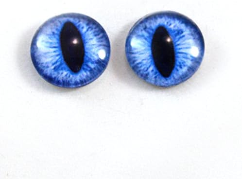 16мм стакло сина мачка очи или змеј очи кабохони за фантастична уметност кукла таксидермиски скулптури или накит што прават