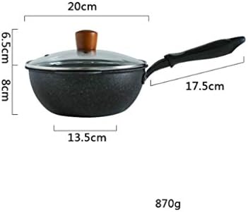 SJYDQ тенџере За Супа-нелеплив шпорет на гас за повеќефункционален сад за готвење помалку тава за чад вок за домаќинство со капак