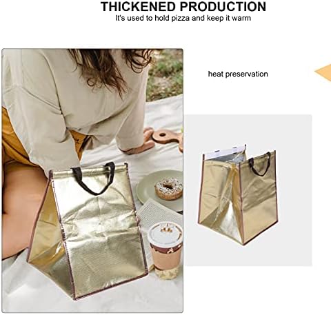 Изолирани торби за испорака на храна, намирници пица торба торба алуминиумска фолија торбичка преклопна сад за складирање со тешка должност за