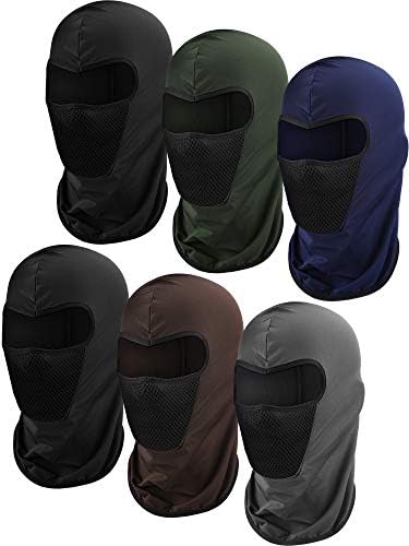 6 парчиња скијана маска балаклава маска за лице за мажи и жени со обвивка за лице за скијање сноубординг мотоцикл за заштита од прашина