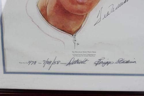 Тед Вилијамс потпиша литограф Црвен Сокс - COA JSA - Автограмирана MLB Art