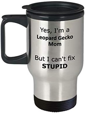 Да, јас сум леопард геко мама, но не можам да поправам глупава патна кригла - смешен подарок за мама од леопард геко