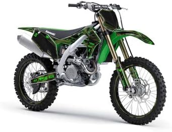 2014-2021 KX 100 Apache Green Senge Графика Комплетен Комплет Со Rider I. D. Компатибилен Со Kawasaki