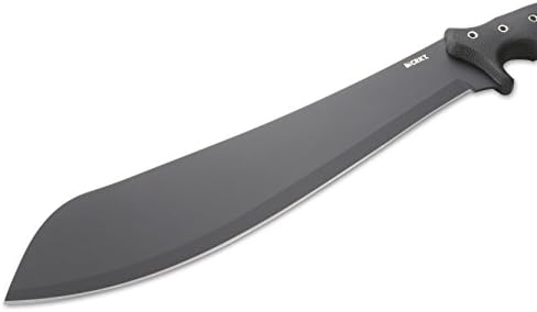 Crkt Halfachance Fixed Blade Parang Machete: 18 -инчен црн прав обложен со јаглероден челик паранг стил сечило со најлонска