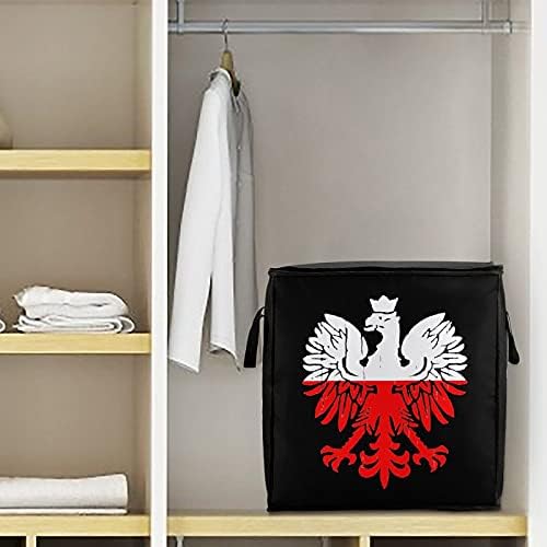 Полско Знаме Полски Орел Голема Торба За Чување На Јорган Кутија За Организатор На Патент Одозгора За Утешител На Перница За Облека