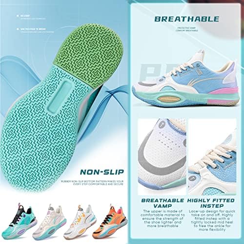 Колани чевли за кошарка за нелизгачки женски-дишење на улични патики со високи врвни бои, WTIH Подготвена јака и табани