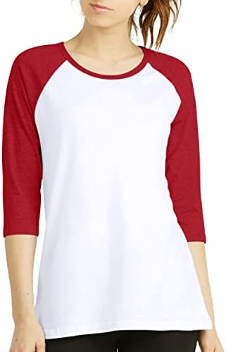 Womenените 3/4 ракав бејзбол мета - Раглан кошули Jerseyерси врвови од четвртина од ракави маички маички