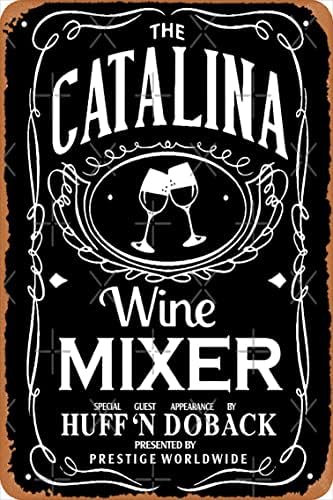 Yzixulet Миксер за вино во Каталина - филм браќа филмски фотографски печати гроздобер 8 x 12 метален калај знак смешен човек пештерски декор