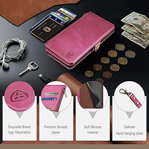 XcaseBar за iPhone 13 Pro Max 6.7 паричник случај Со Држач За Кредитна Картичка, xcasebar за Блокирање На Rfid Flock Folio Книга