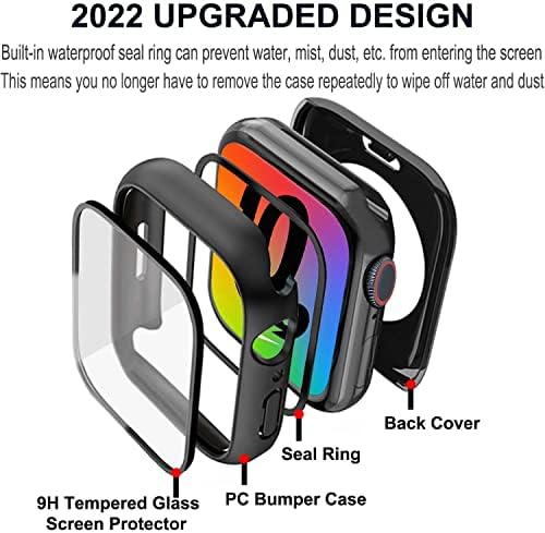 [2 во 1] ZPiar For Apple Watch SE Series 6/5/4 40mm Заштитник на екранот водоотпорен случај, целосна заштита на компјутерот
