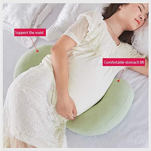 Перница за бременост, странично спиење породилно перница, двојни клинови перници со капа на перница, прилагодлива должина за тело, стомак, грб,