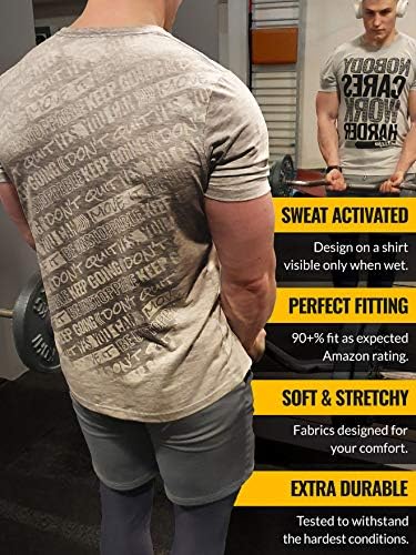 Актизио маж за вежбање маица потта Активирана мотивациска вежба за вежби за вежби Влага фитнес - никој не се грижи да работи