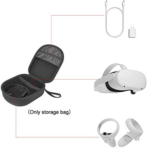 Случај за патувања во Мајокијар за Окулус потрага 2 Хард Ева носење случај w/рачка и торба за мрежи за слушалки за VR игри и контролор водоотпорна
