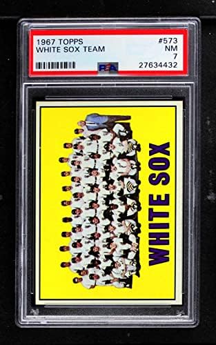1967 Топпс 573 Тим на Вајт Сокс Чикаго Вајт Сокс ПСА ПСА 7,00 Белиот Сокс