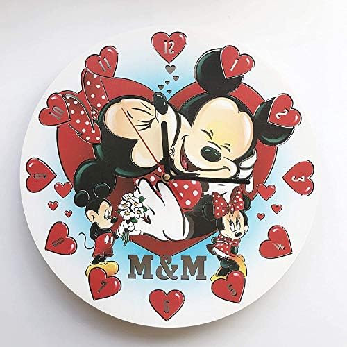 7ArtsStudio & обоени Мики и Minnie Mouse & Wood Clock