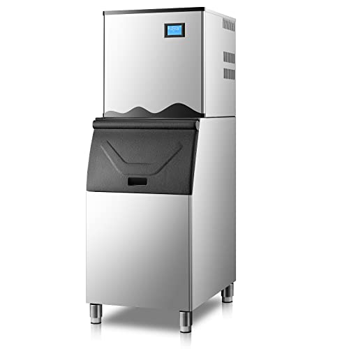 Комерцијална машина за создавање мраз Rovsun, 400 bs/24H паметен LCD панел комерцијален мраз машина со 265 bs складирање за ресторан бар