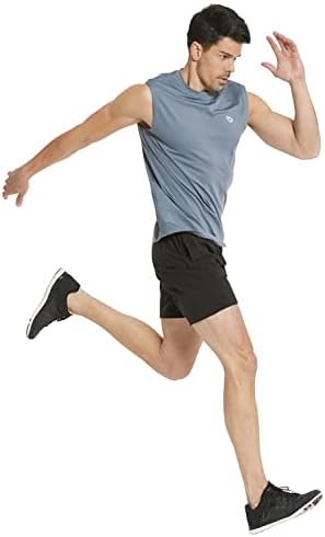 Балаф машки резервоар врвови за кошули без ракави за вежбање, атлетска брза суво технологија