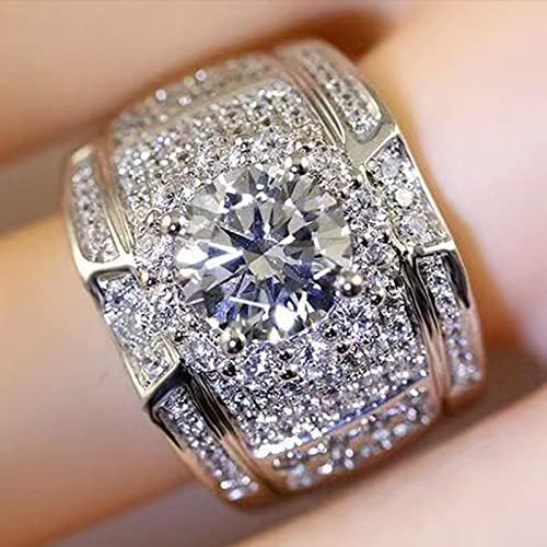 Womenенски прстен за легура за накит Електропласирајќи дијамантски прстен накит предлог за роденден Подарок невестински ангажман забава