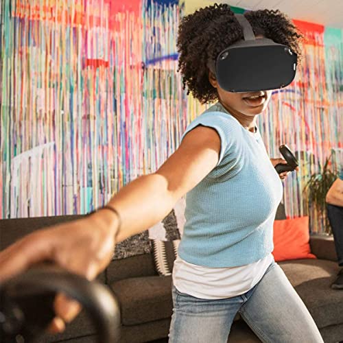 Kiwismart VR Cover Face Cover Cover Compatible со Oculus потрагата, леќи против леќи за заштита на силиконски капаци и капакот на