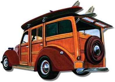 GT Graphics Surf Wagon Retro Vintage Style - Винил налепница водоотпорна декларација