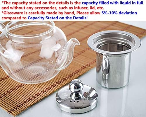 XJHOMA Рачно изработен елегантен чај со чај со чај од не'рѓосувачки челик инфузер за вода од чај [бр.005, обележан во описот]